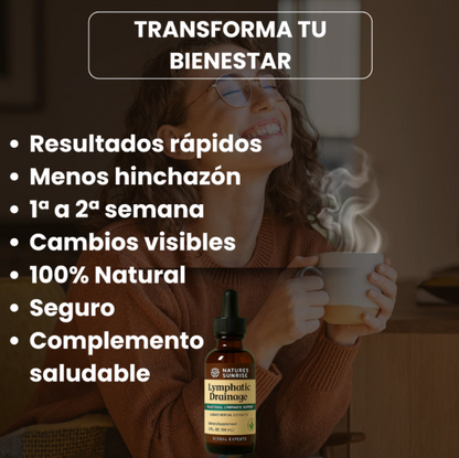 DRENA LA HINCHAZÓN DEL ROSTRO, ABDOMEN Y PIERNAS NATURALMENTE
